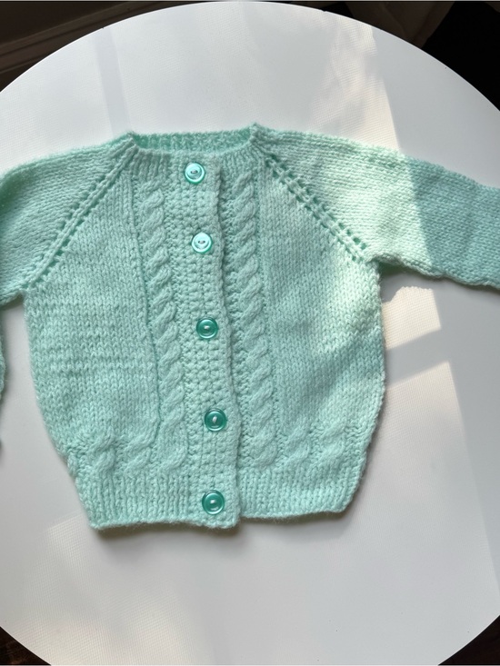 Other - Mint Cable Baby’s Cardigan Sweater